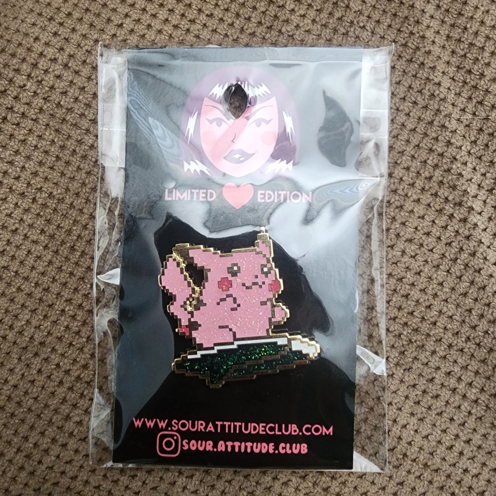 Pikachu surfing 8 bit sour attitude club pink limited edition
